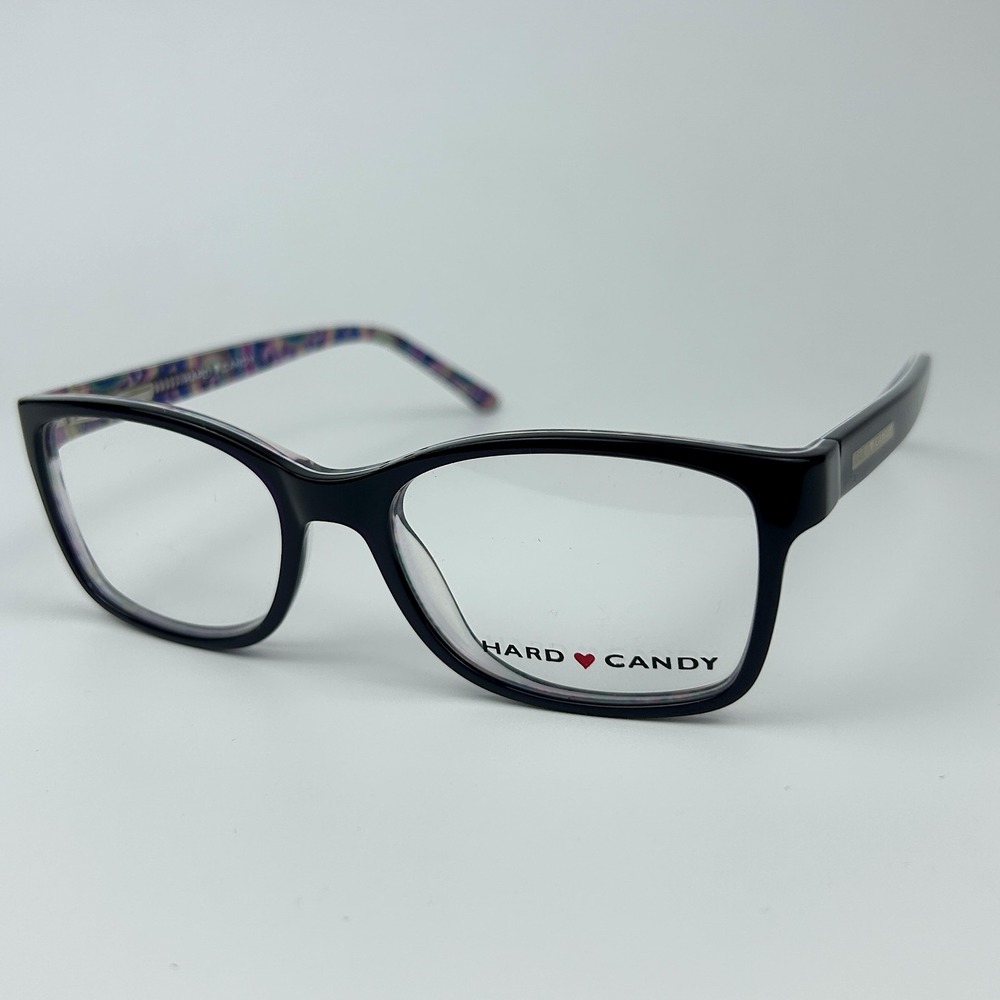Hard Candy HC29 Dpur Womens Eyeglasses Frame Black Plastic Full Rim 50-17-135 mm